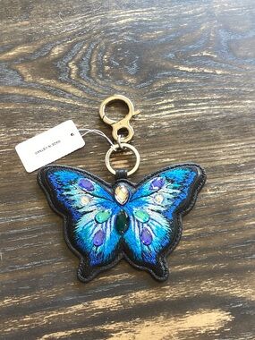 Brighton Sydney Blue Butterfly Handbag Fob
